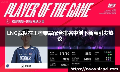LNG战队在王者荣耀配合排名中创下新高引发热议